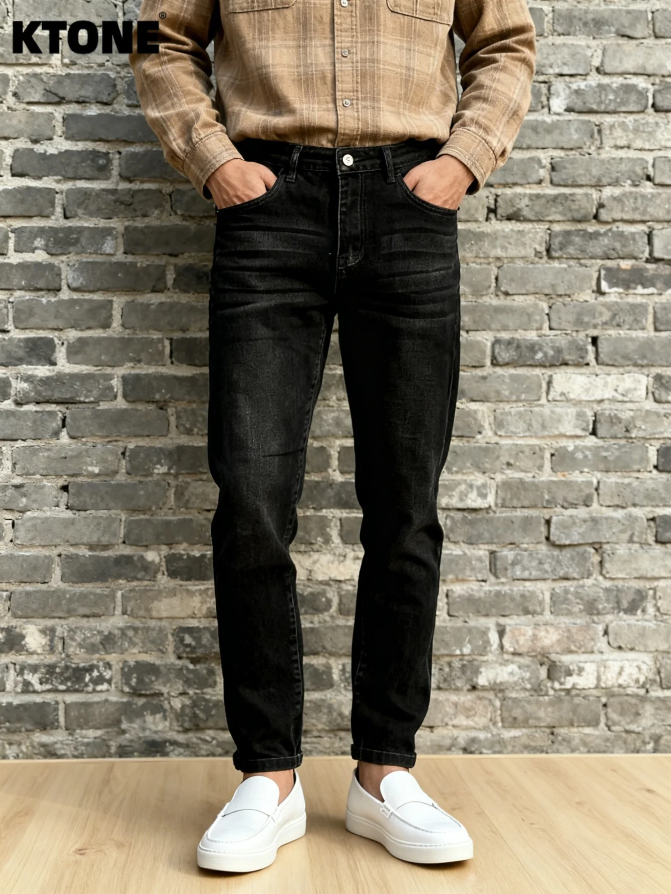 

Urban Black Men's Original Jeans Pants Y2K Drip Slim Fit Streetwear Denim No accessories or belts included