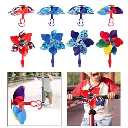 Bike Handlebar Pinwheel for Kids Rotating Small Windmill Easy Attachment Scooter Toy Cute Decoration for Scooter Tricycle