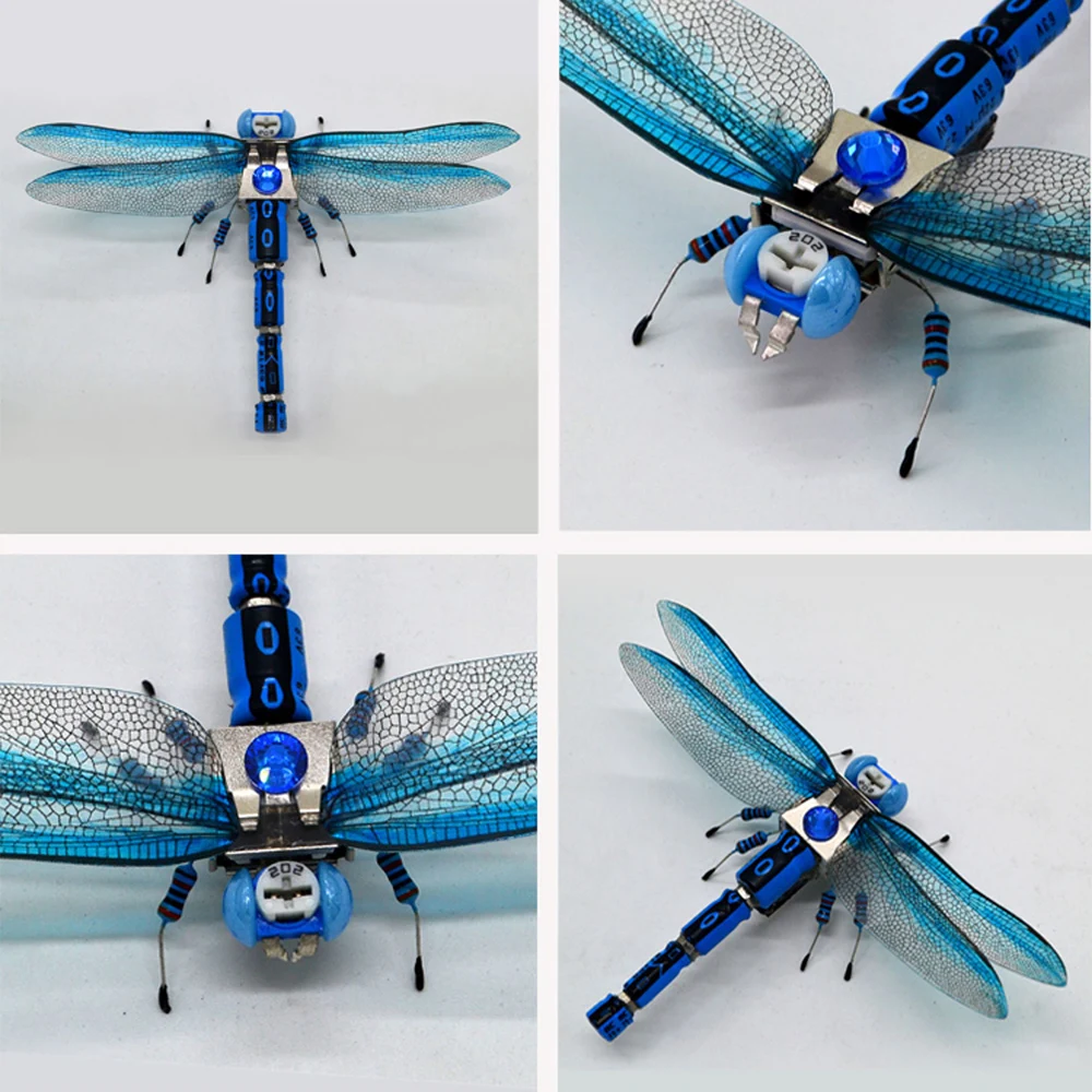 Modello libellula Macchinari in metallo Puzzle Giocattoli scientifici per bambini Kit di apprendimento tecnologico STEM fai-da-te Giocattoli educativi