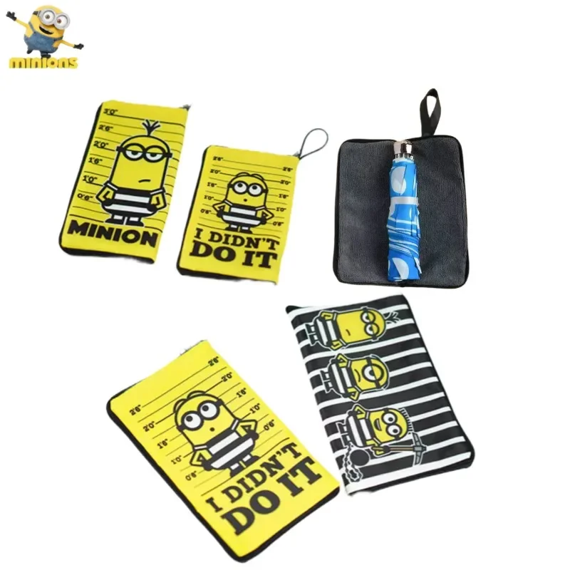 Minions Cute Storage Umbrella Cover Creative Eco-Friendly Water-Absorbent Folding Bag Waterproof Sunscreen Umbrella Bag