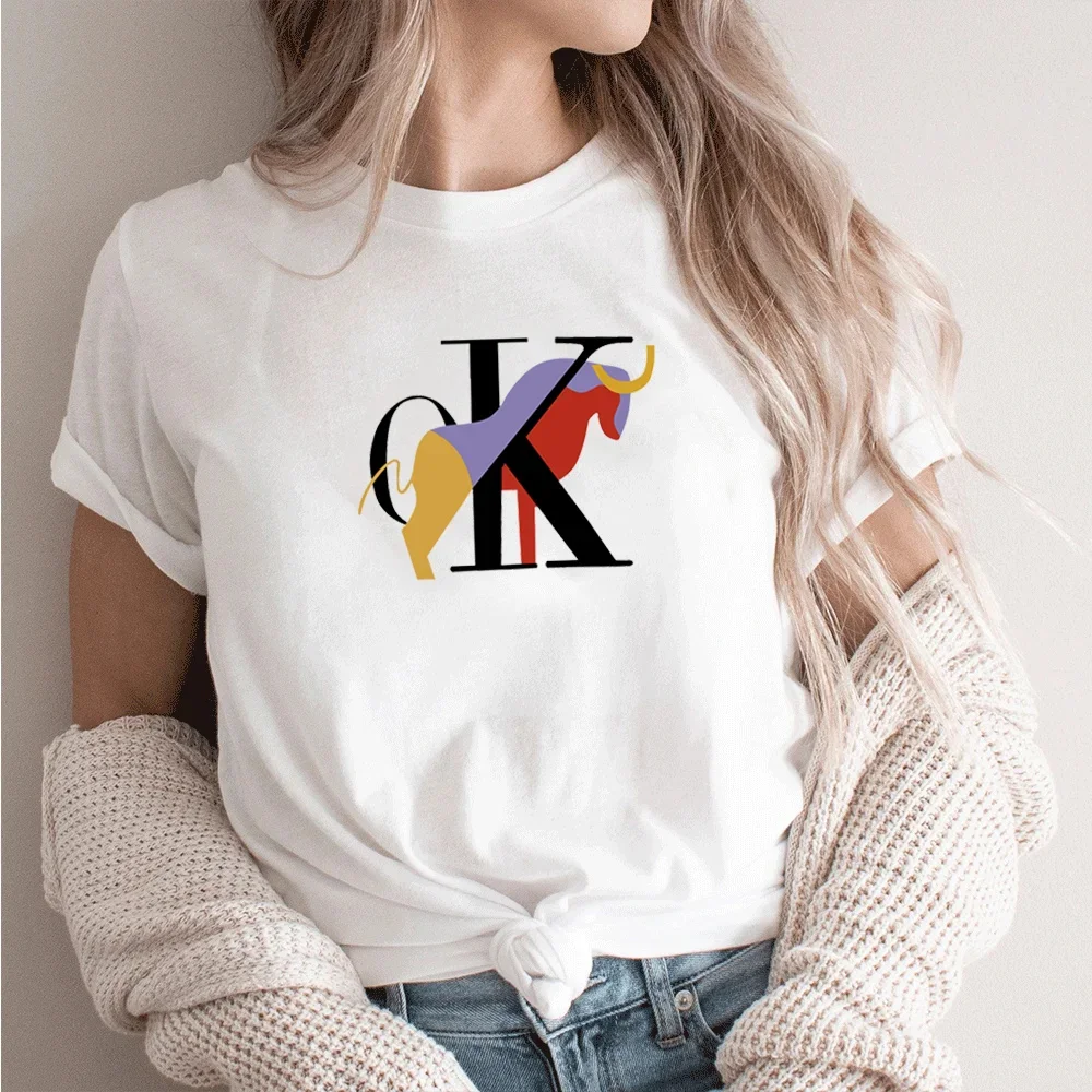 

2024 Fashion Summer Women's Oversized T-shirt 3D Letter Print Women's Clothing Classic Fashion Crewneck Short Sleeve Shirt Tops