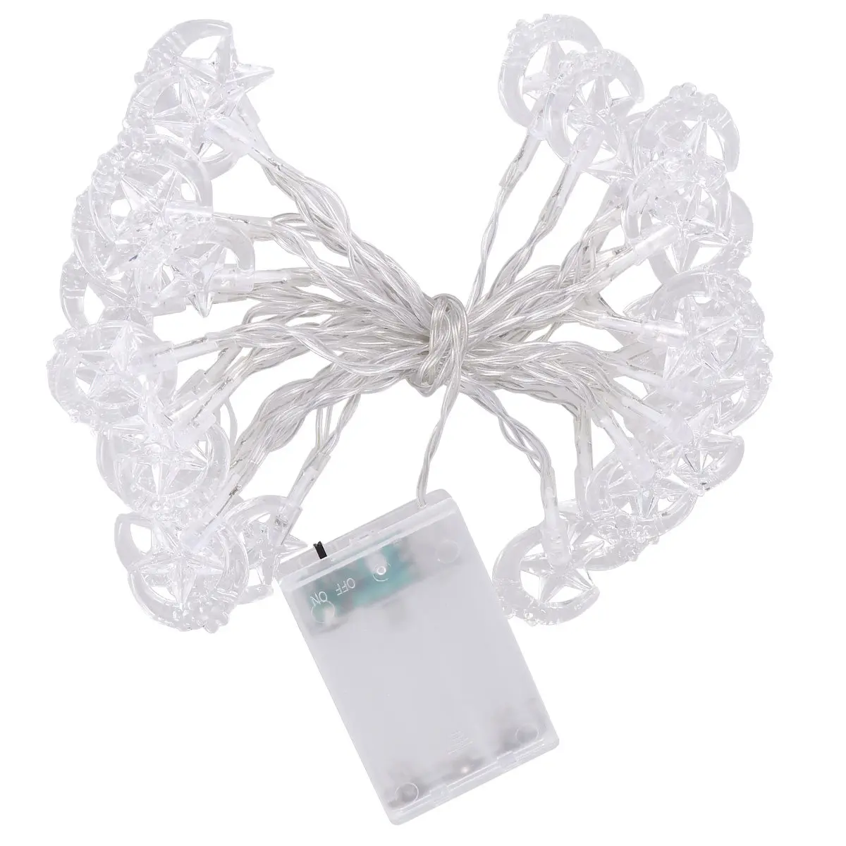 

Colorful Star and Moon Light String LED Decorative Lights for Patio Easter Celebration Warm Romantic Atmosphere Illumination