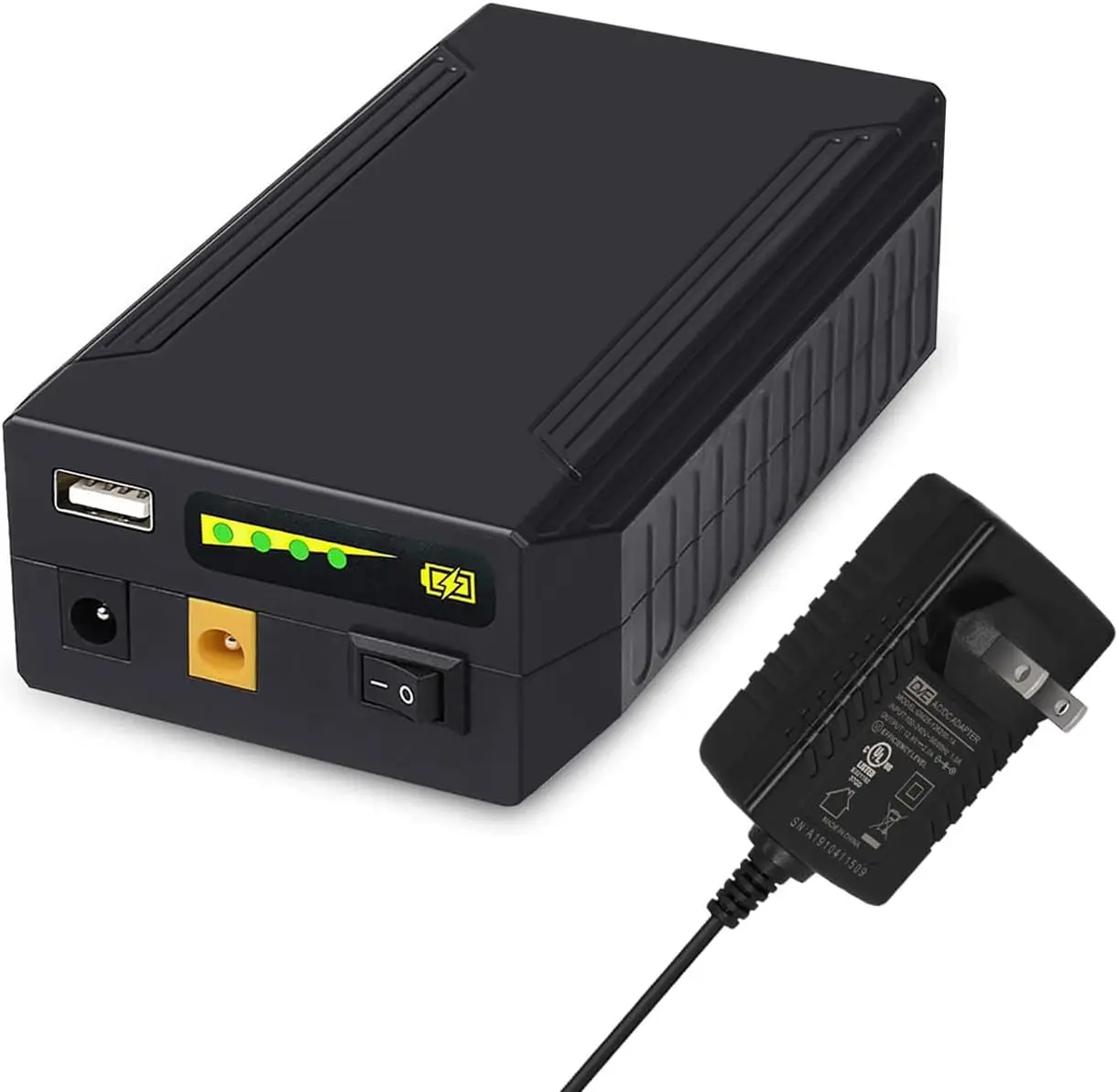 

12V 9Ah Lithium Battery Pack, 99.9Wh Portable Power Bank, DC 12/9V & 5V USB Output for LED Strip, CCTV, Heated Jacket, Mobile