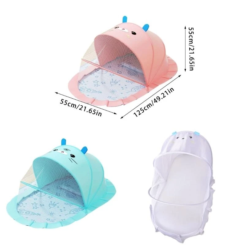 J15U مظلة سرير أطفال ناعمة وخفيفة الوزن ومزودة بغطاء كامل ومضادة للحشرات ومظلة سرير محمولة تعزز النوم وتتمتع بالراحة اليومية