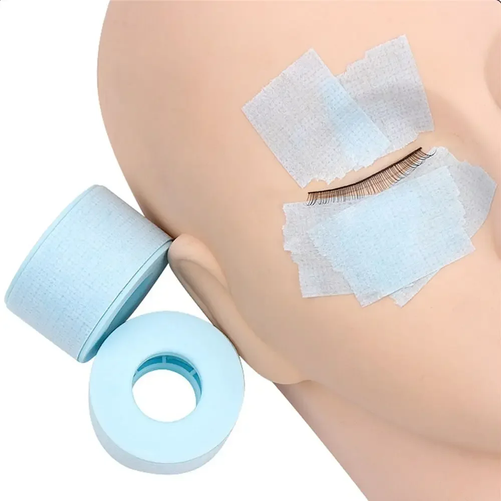 2 rolos de fita de extensão de cílios de gel de silicone não tecido indolor remoção fitas de cílios respirável suave sob almofadas de olho ferramenta