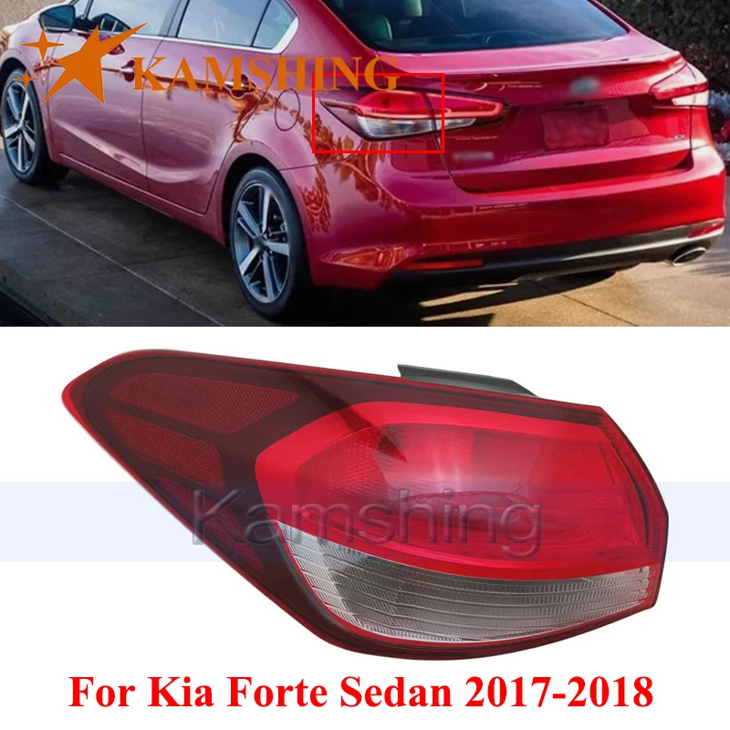 

Halogen Rear Bumper Taillight For Kia Forte Sedan 2017-2018 Outer Tail Light Taillamp Signal Light Rear Brake Light Stop Lamp