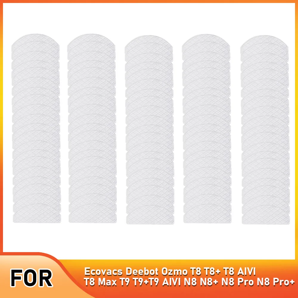 5/100 قطعة قماش ممسحة للاستعمال مرة واحدة لـ Ecovacs Deebot Ozmo T8 T8 + T8 AIVI T8 Max T9 T9 + T9 AIVI N8 N8 + N8 Pro N8 Pro + Robot Vacuum