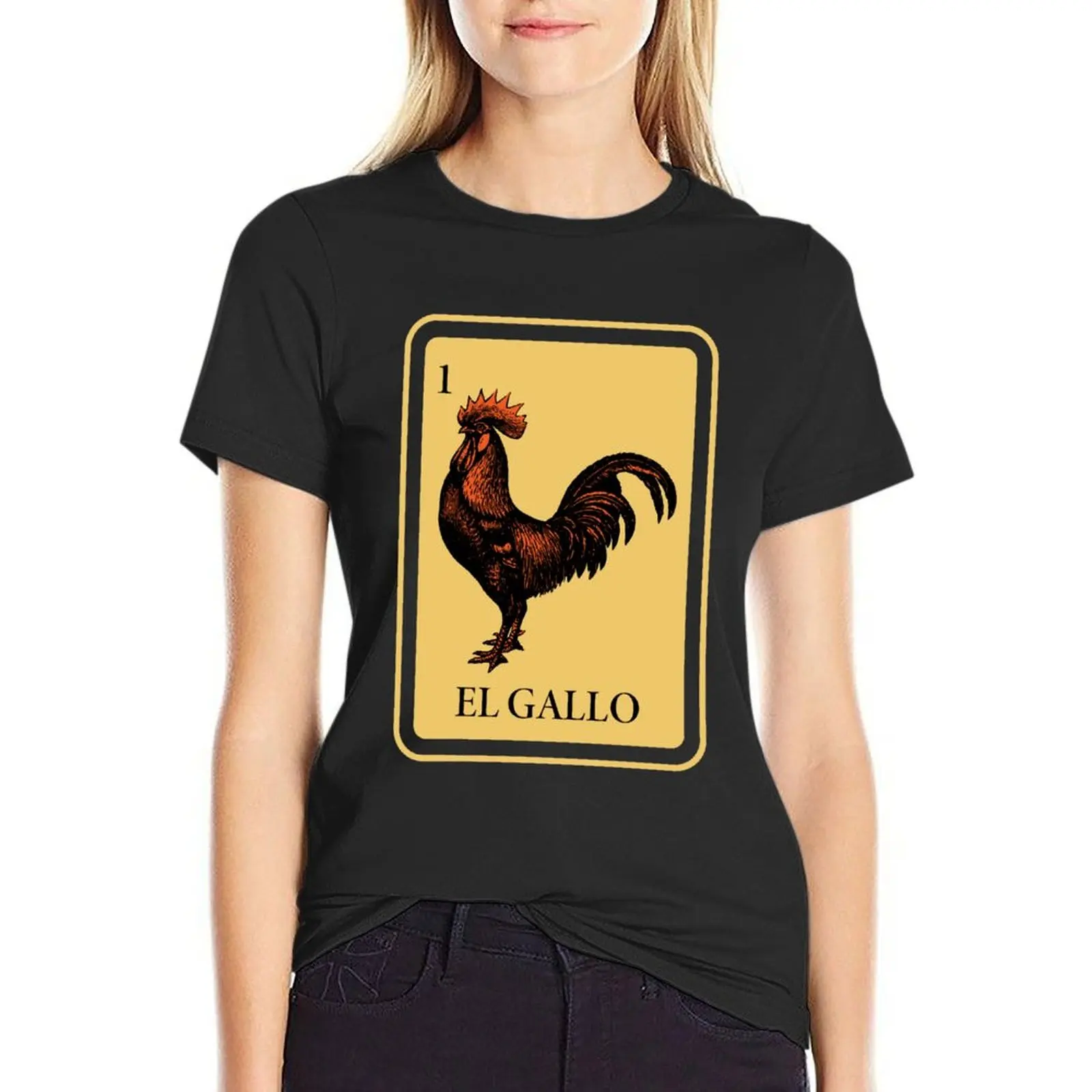 

Mexican El Gallo Loteria Shirt I traditional T-Shirt quick drying blacks aesthetic clothes clothes for woman