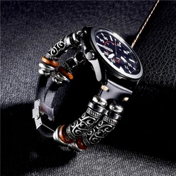 Bracelet de montre en cuir véritable pour Huawe Watch GT2, bracelet rétro actif, bracelet fait main, Samsung Galaxy Watch 3, 46mm, 41mm, GT2 Pro, 2e