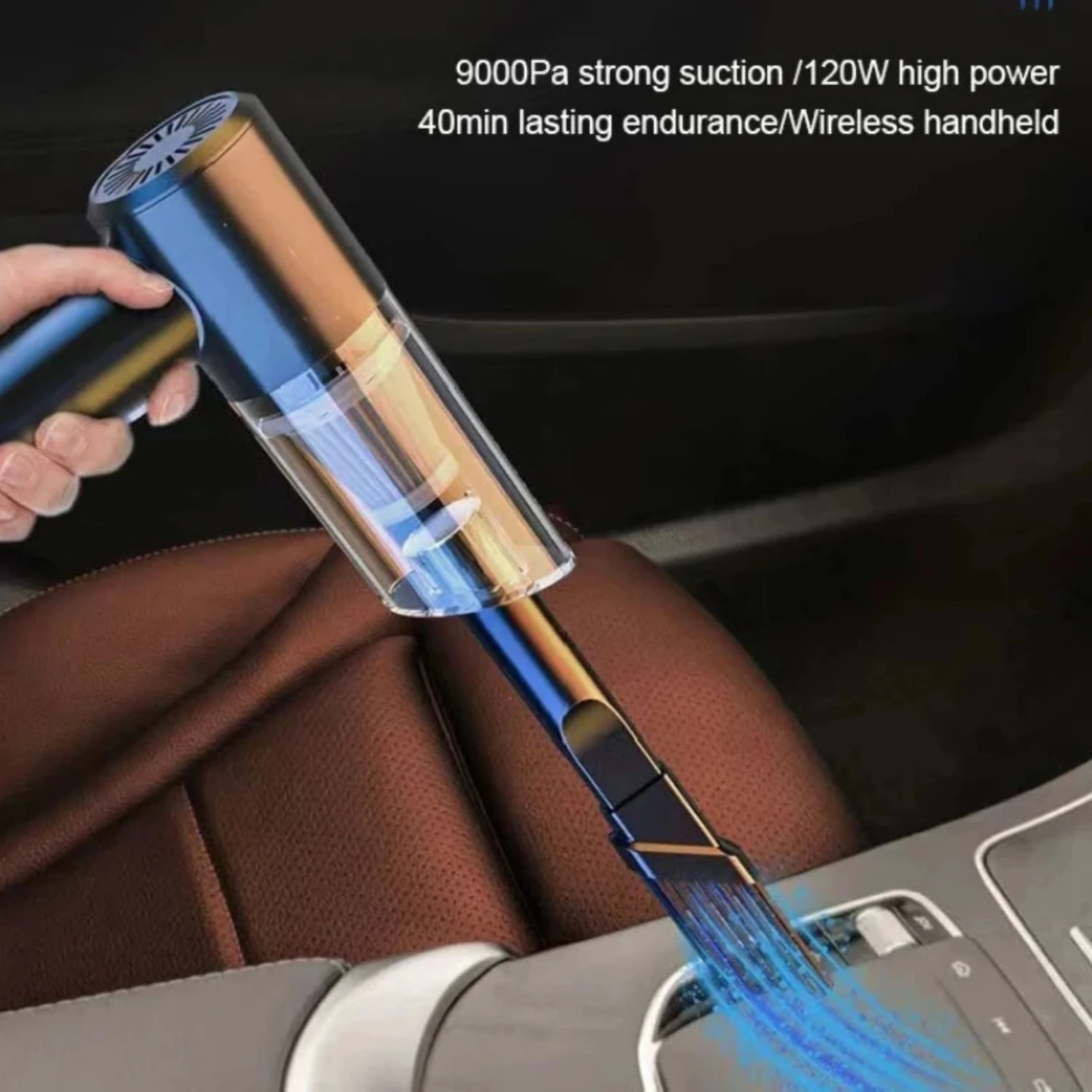 Wireless and Handheld 2 in 1 Portable Car Vacuum Cleaner with Powerful Blower Feature for High Suction and Strong Cleaning Actio