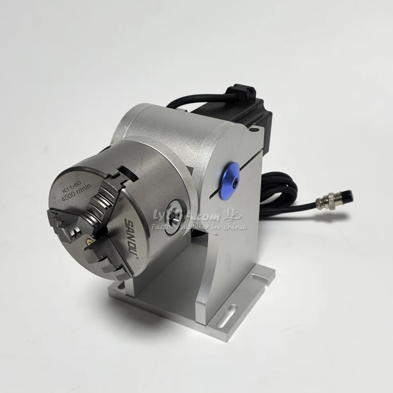 Rotary Axis Chuck 80mm For Fiber Laser CO2 UV Carving Marking Engraving Machine Use Cylinders Marker