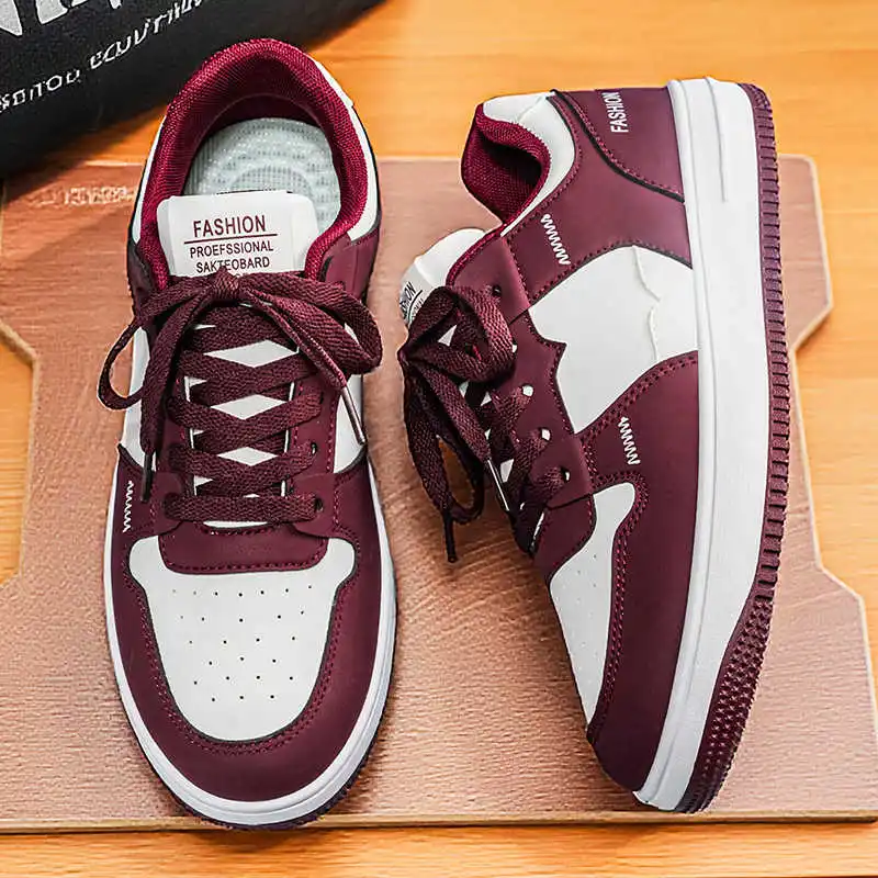 Men's Breathable Pu Basketball Shoes Non-Slip Cushioning Lightweight Professional Sports Sneakers for Outdoor Court Training