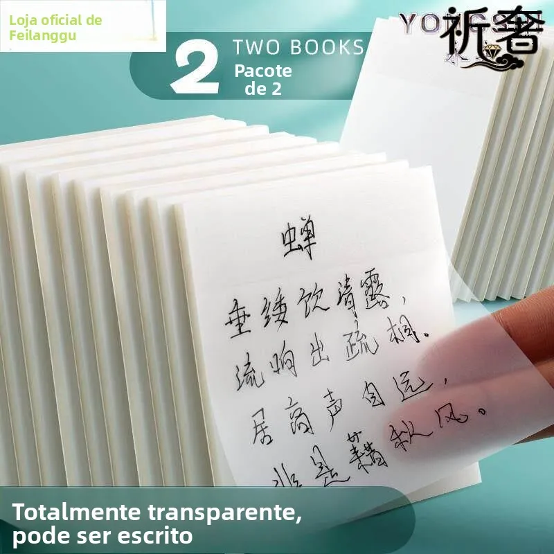 transparent-strong-adhesive-plastic-sticky-notes-water-proof-correction-stickers-for-students-creative-minimalist-personalize