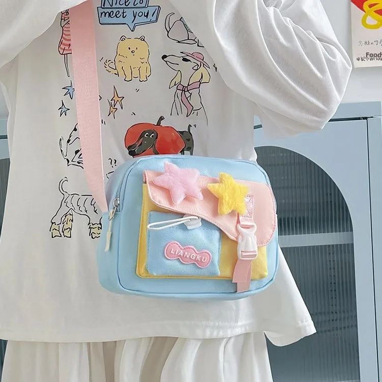 Fashionable  Style Girls Crossbody Bag Children's Outdoor Backpack Cute Small Size 2025 New Design Nylon Material Zipper...