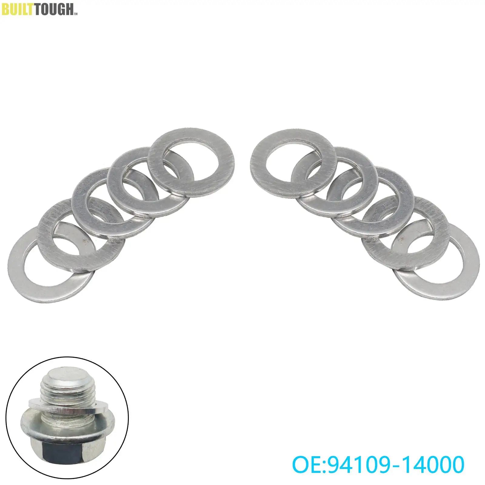 10 PCS For Honda Accord Civic CRV CRZ HRV Acura 14MM Oil Drain Plug Crush Washers Gaskets 9410914000 94109-14000 94109 14000