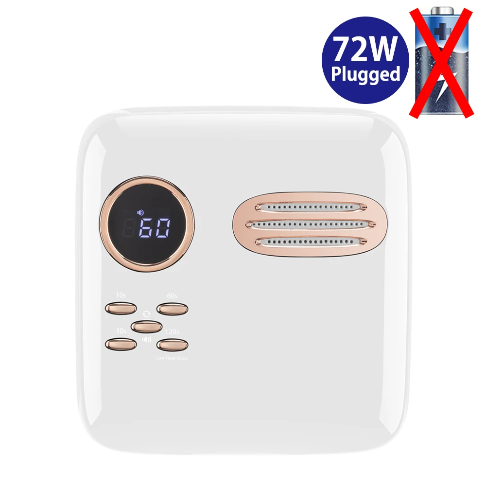 

Wireless UV Led Nail Lamp 72W Fast Nail Dryer UV Curing Lamp Cordless Rechargable Nail Drying Lamp for All Gel Nail Polish Alar