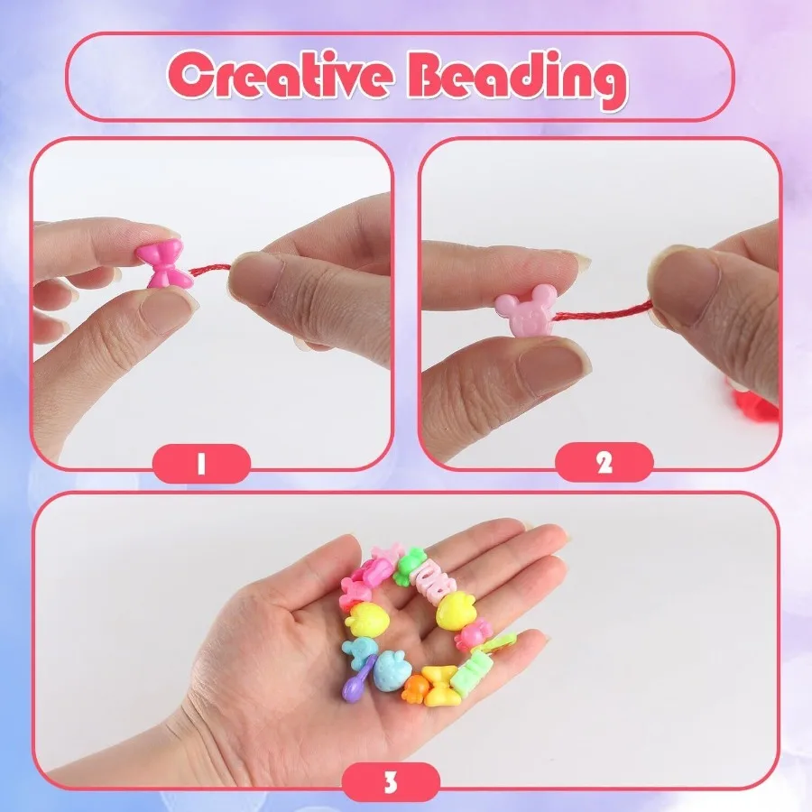 2 jeux de jouets de bricolage, Puzzle, ruban créatif tissé, cordes à main, fabrication de bijoux, Kit artisanal, étuis créatifs pour bracelets et cou
