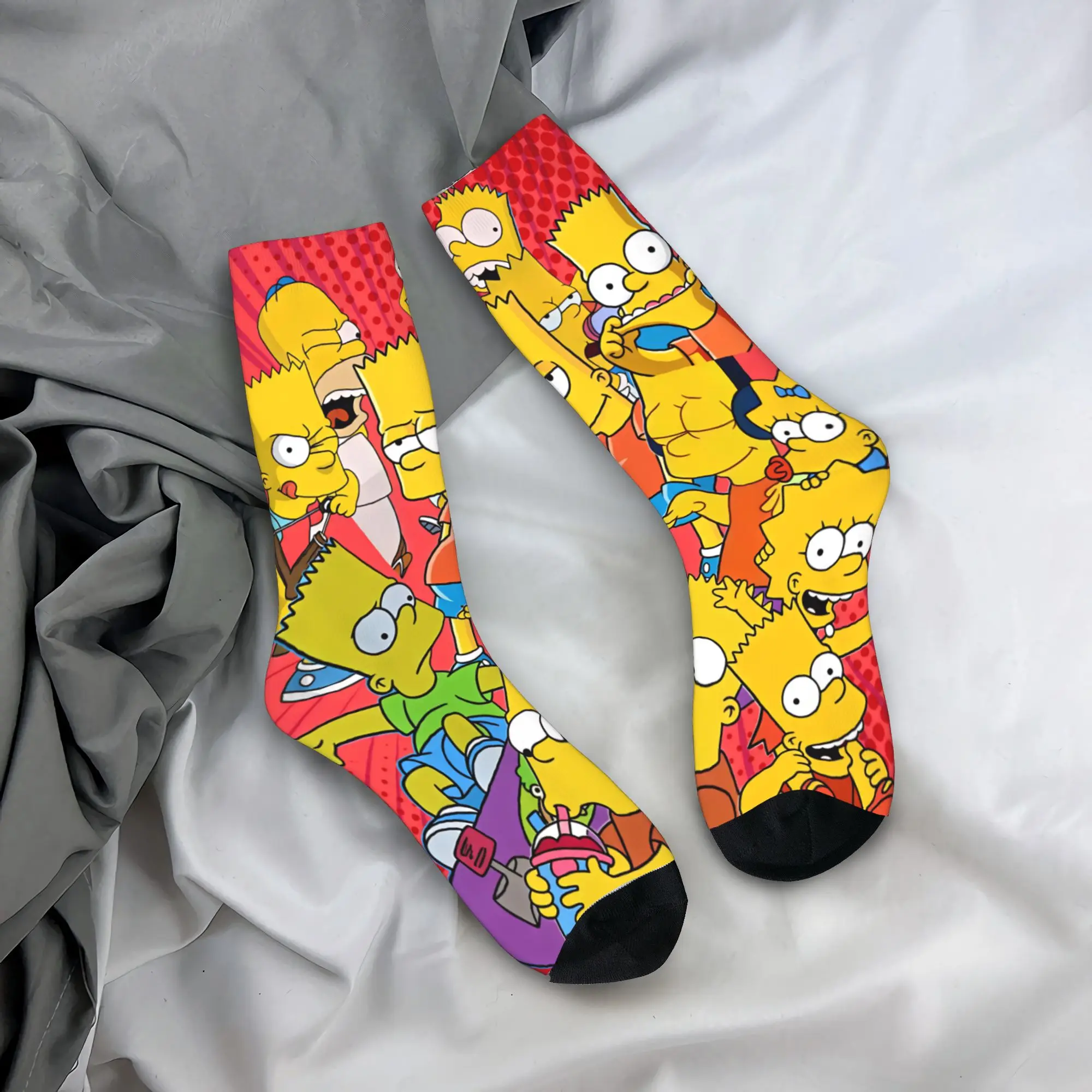 Unisex Men Socks The S-simpsons   Stockings Winter Funny High Quality Socks Pattern Running Non Slip Socks