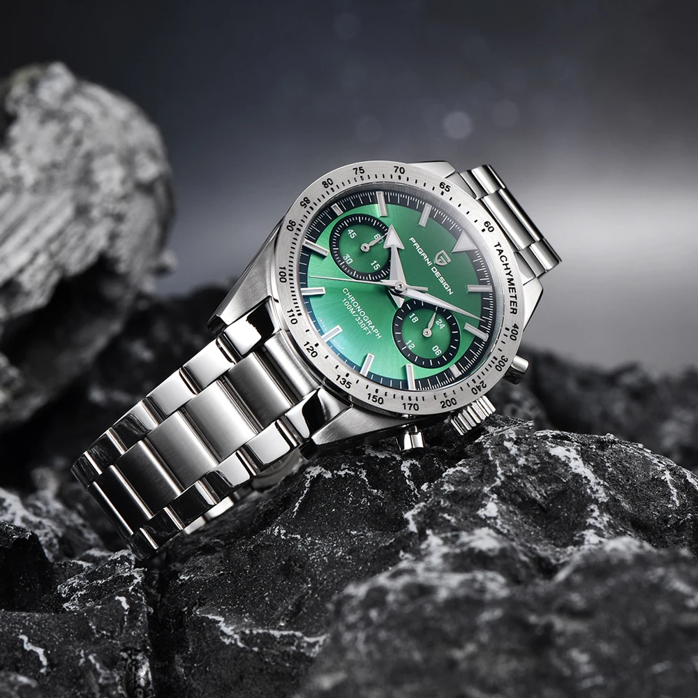 PAGANI DESIGN Uhr Herren Luxus Quarz Herrenuhr PD1766 VK63 Uhrwerk Saphirglas Wasserdicht Edelstahl Herrenuhr