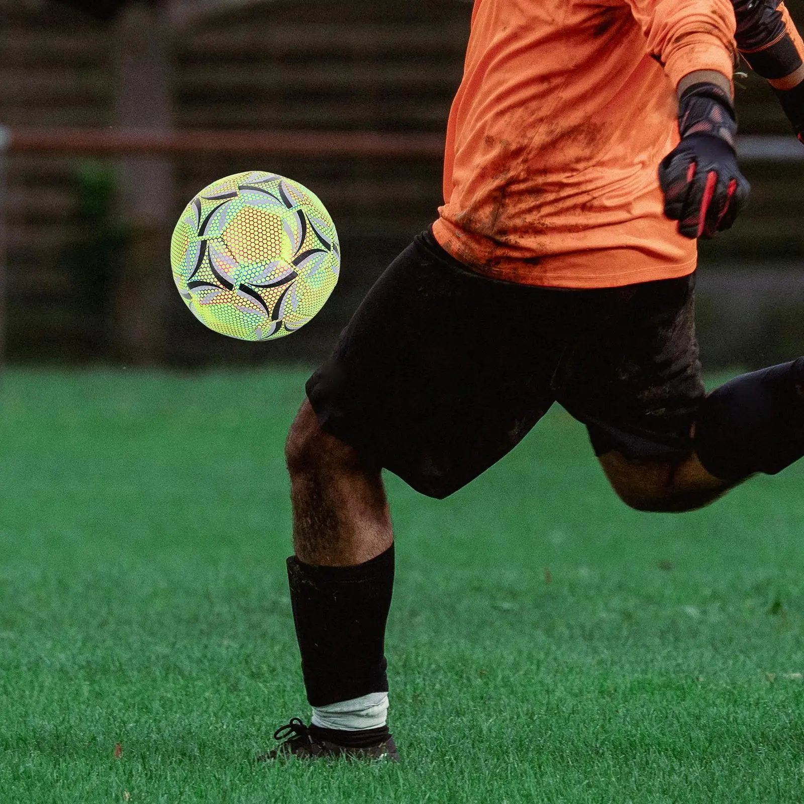 発光サッカーボール暗闇で光るサッカーボール大人のトレーニング用ライトアップ Pu イルミネーションジュニアバルク可視