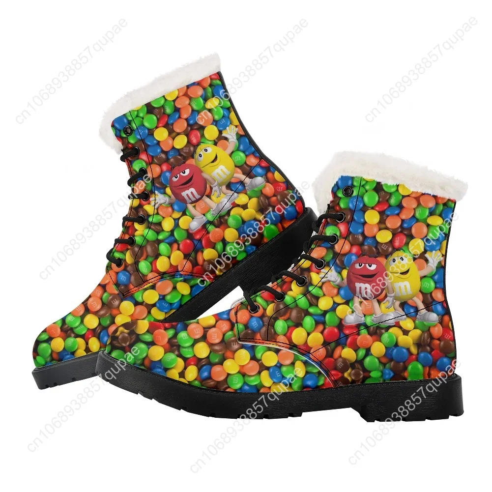 M Chocolate Candy Plush Boots Mens Womens Teenager Shoes Casual Boot Outdoor Light High Quality Print on Demand Customize Shoe