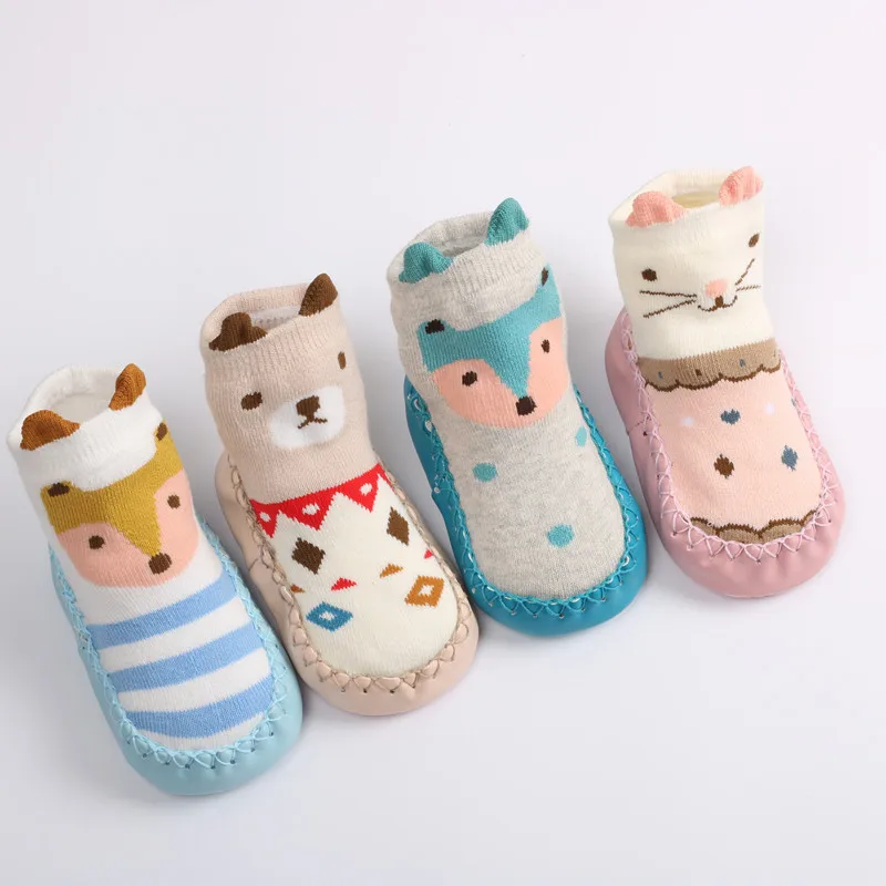 Children\'s Floor Socks Glue Non-slip Soft Soles Baby Boys and Girls Indoor Spring and Autumn Cartoon Cute Toddler Shoes