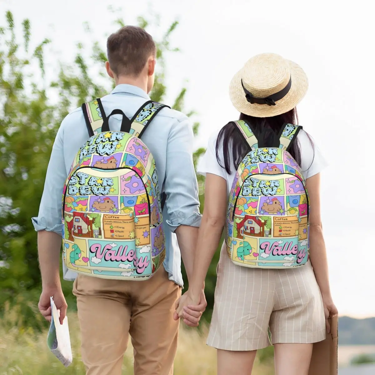 Stardew Valley Ransel Remaja Tas Kerja Pelajar Olahraga untuk Tas Kanvas Laptop Pria Wanita