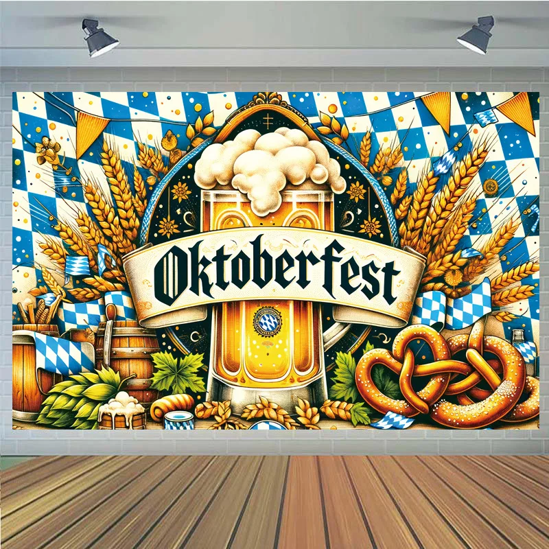 VIKAMA Bier Festival Hintergrund Party Dekoration Artikel Deutsches Bier Festival Banner Fotografie Hintergrund Veranstaltungsort Setup