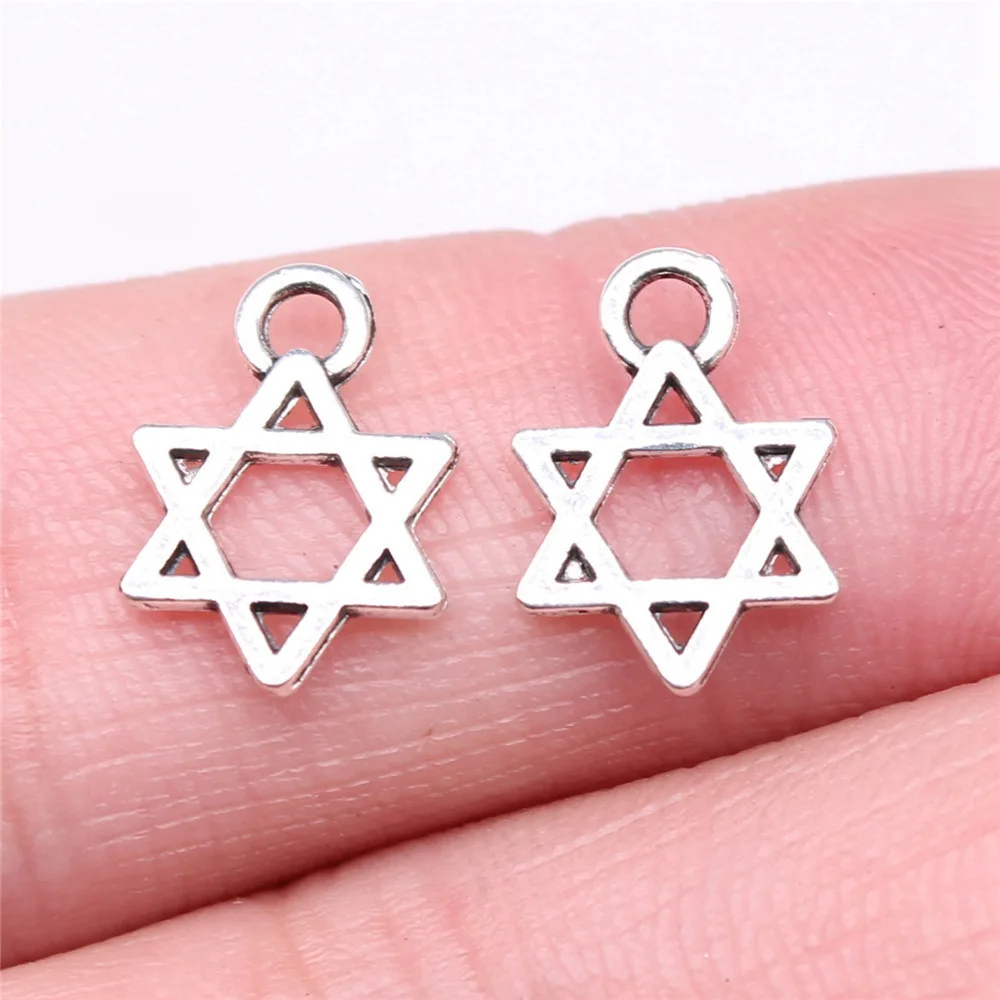 Little Hexagram Charms Ornaments Crafts Jewellery Making Supplies image 2