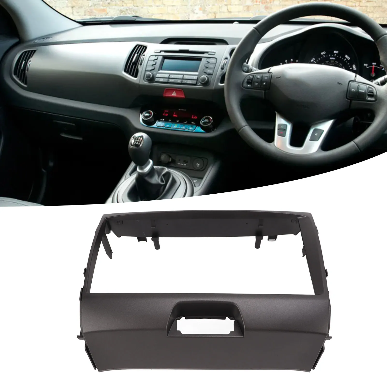 9inch Navigation Panel Frame Stereo Radio Fascia Plug and Play Replacement for KIA Sportage 2010 2011 2012 2013 2014 2015 2016