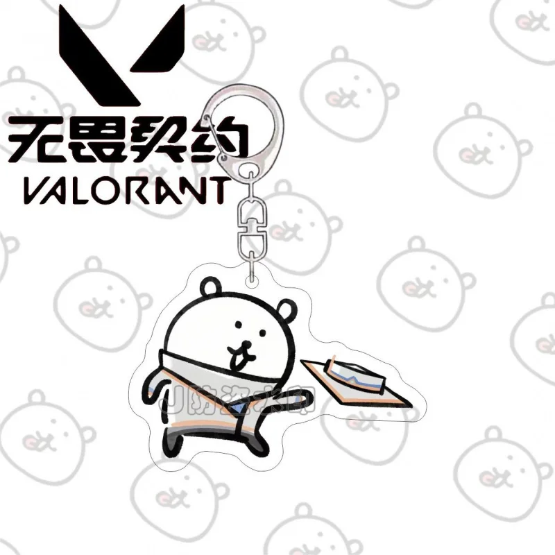 حار لعبة Valorant سلسلة مفاتيح مصنوعة من الأكريليك أرقام Llaveros الكرتون تأثيري مفتاح سلسلة شارة قلادة مجوهرات اكسسوارات هدايا تأثيري #4