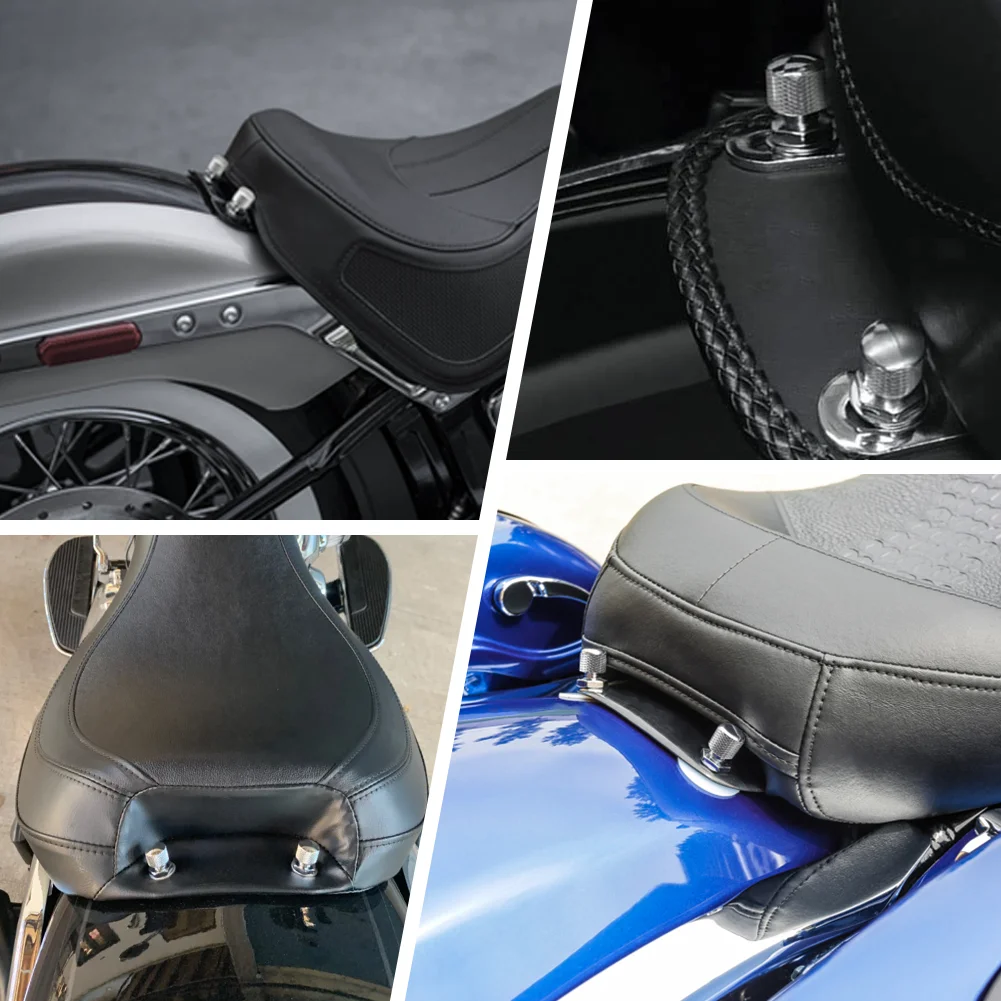 Solo Seat Nuts Seat Mounting Nuts For Harley Touring Softail Street Glide Road King FLHR FLHRC FLHTCU with 1/4