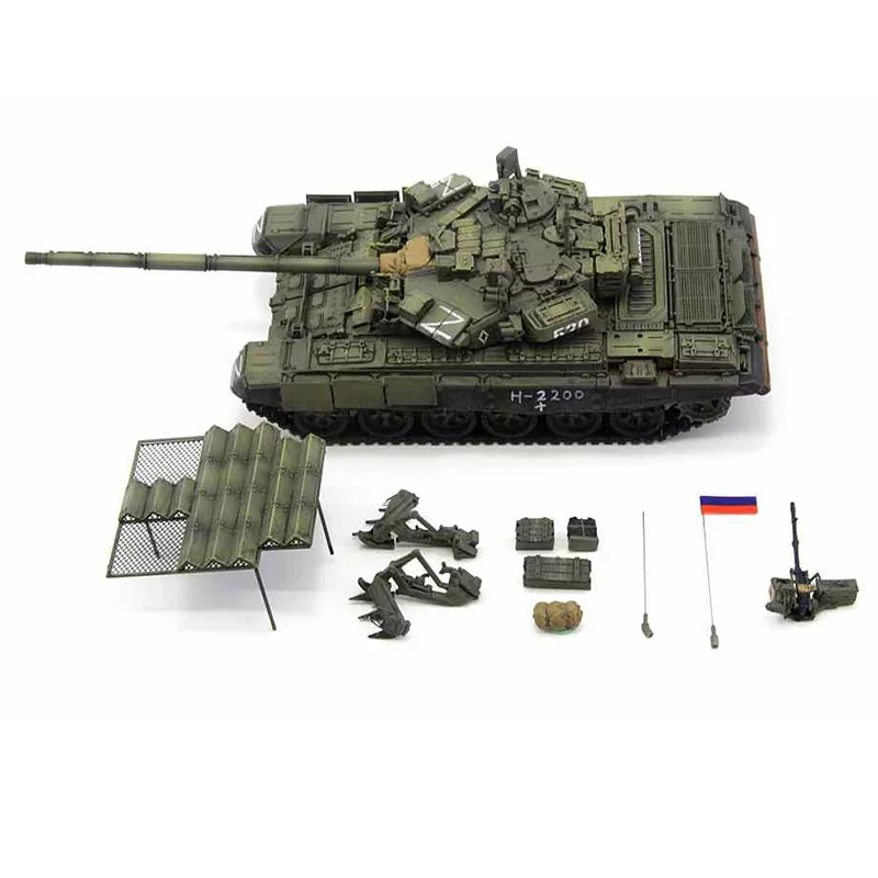 

88MODLE 1/72 Scale Russian T-90A Tank with Mine-clearing System and Roof T90 Finished Resin Tank Model Collectible Toy Gift