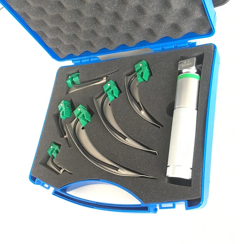 

Macintosh fiber optic disposable laringoscope/laryngoscope set for anesthesia Intubation