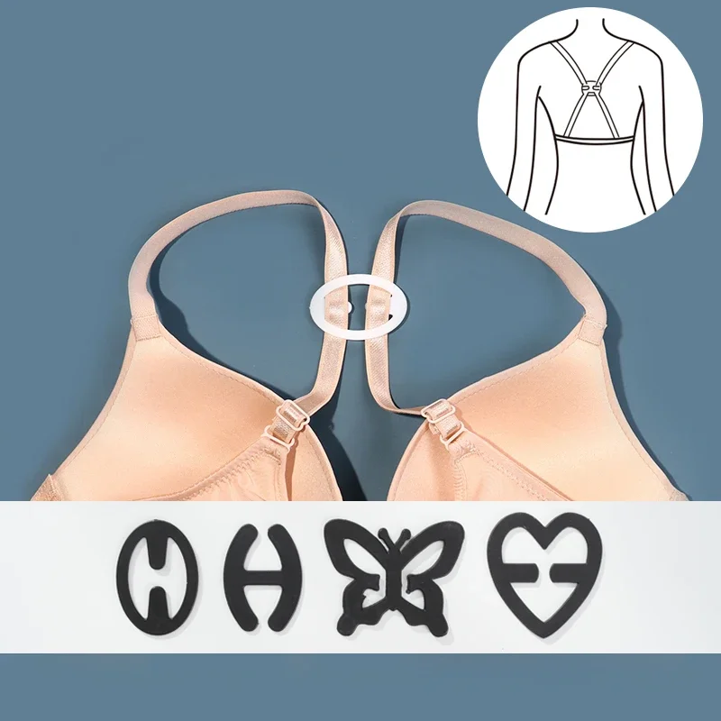 3ps New Invisible Bra Buckle intimo a forma di ombra reggiseno con fibbia posteriore Intimates accessori a prova di esposizione regolabili a prova di slittamento