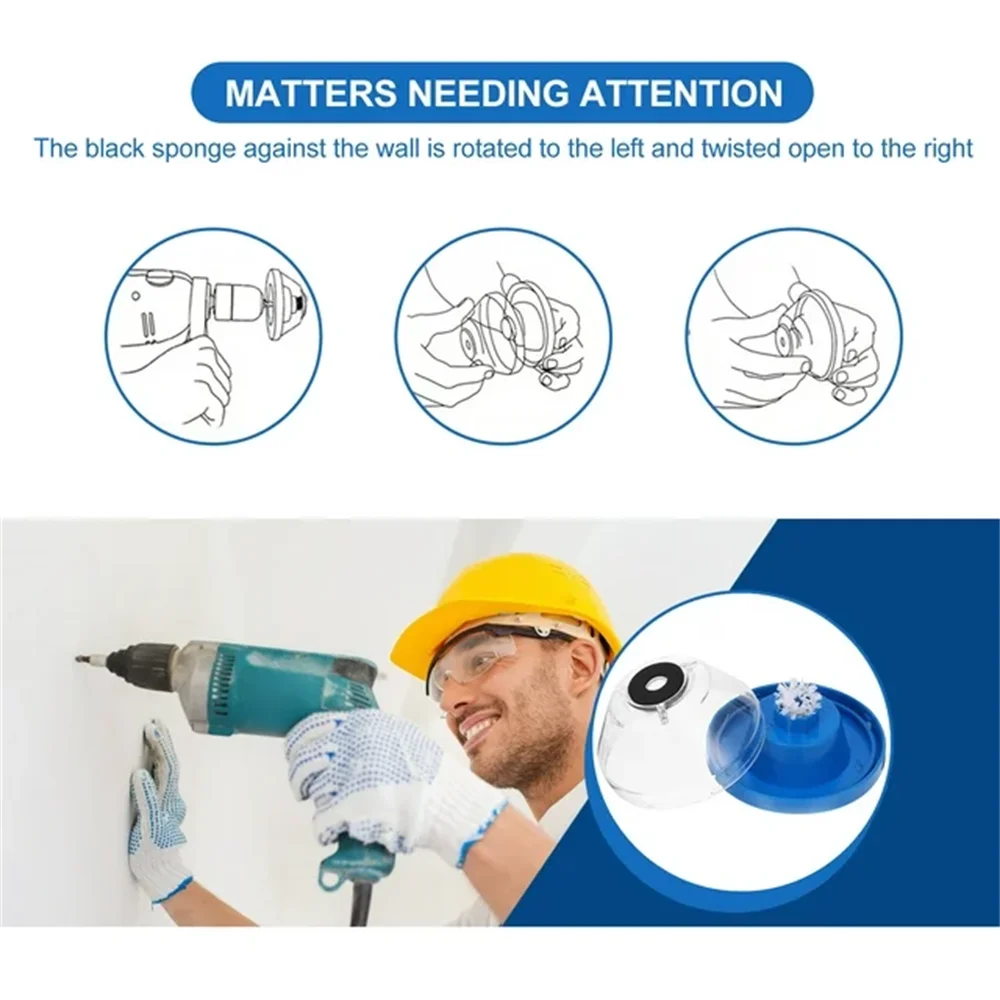Electric Drill Dust Cover Bowl-Shaped Design Blue Drilling Accessories Shockproof Dust Catcher for 4-10mm Drill Bits image 6