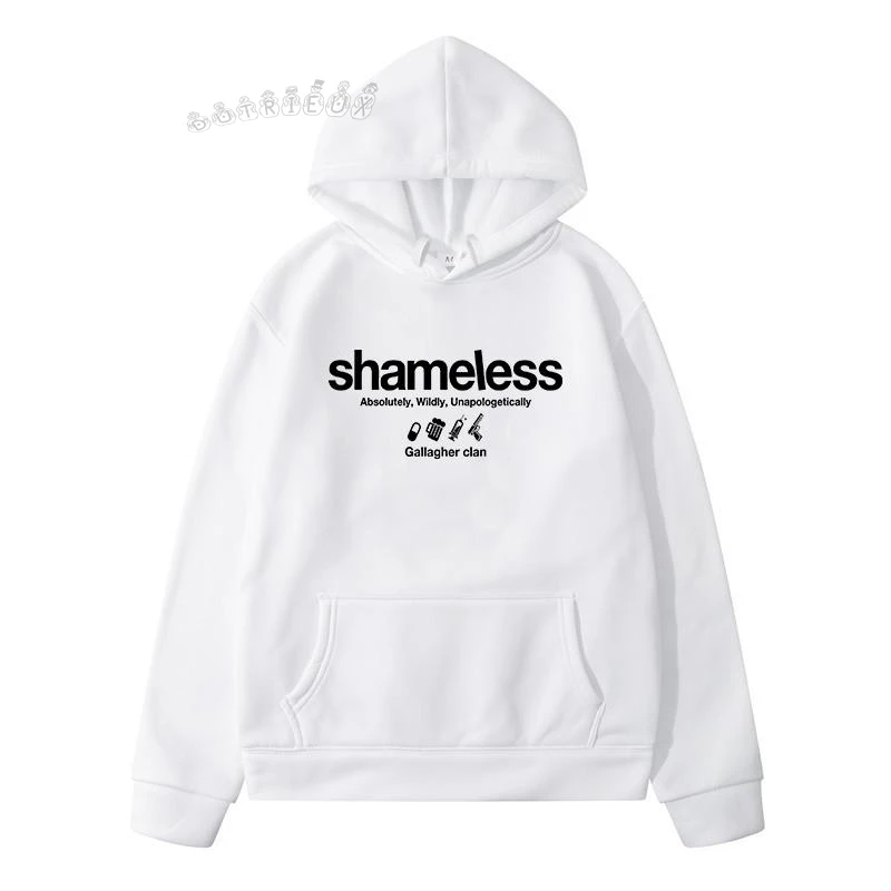 Harajuku Shameless Letter Design Tracksuit Men Men's Winter Sweater Sweatshirt Male Clothes Women's Sweat-shirt Y2k Hoodie