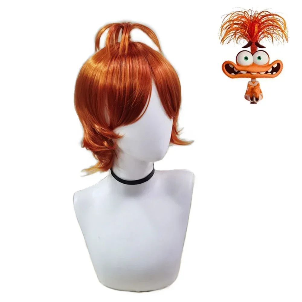 

Perruque Synthétique Courte Bouclée Orange, аниме Inside Out Anlande, Perruques de Cheveux Synthétiques, 2-ультрафиолеты Anlande