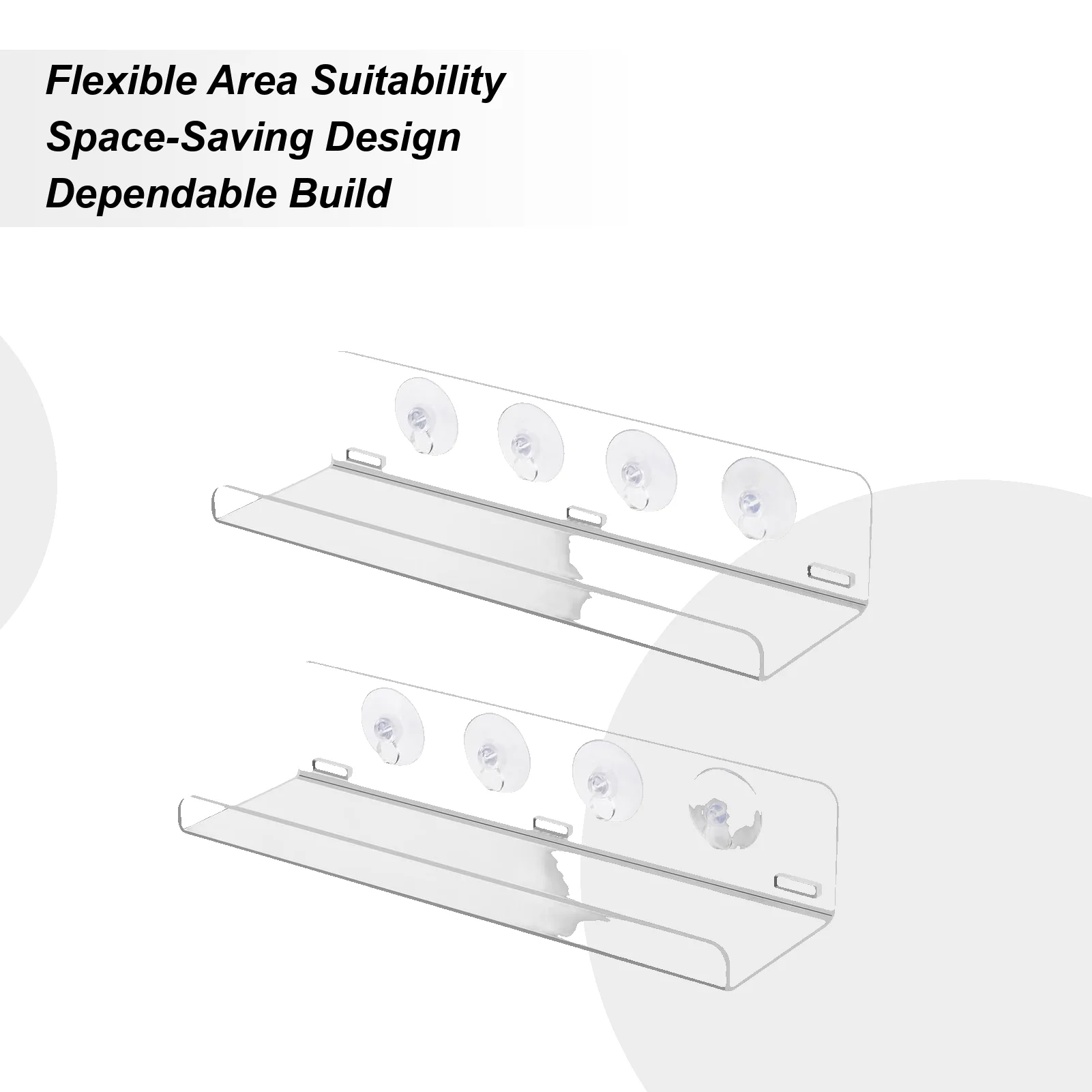 Window Plant Shelf Indoor 2 Pieces Clear Suction Cup Planter Stand Plant Stand Wall Mounted For Home Apartment Nature Lovers