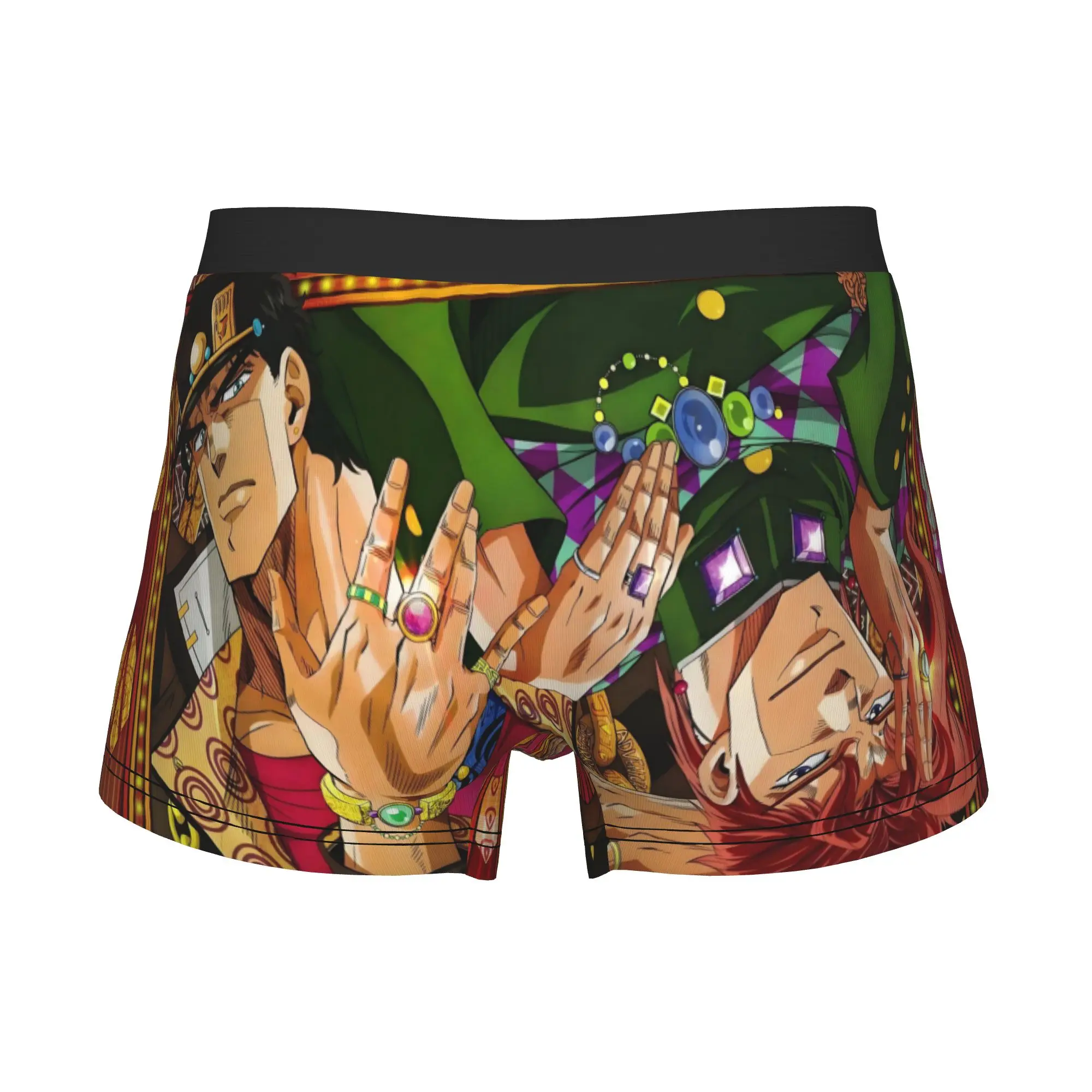 Male Fashion Jotaro & Kakyoin Underwear JoJos Bizarre Adventure Boxer Briefs Soft Shorts Panties Underpants