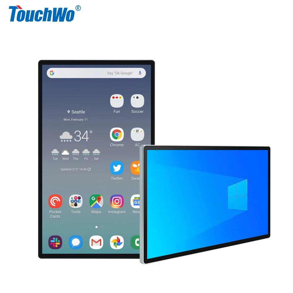 21.5 22 Inch Capacitive Touchscreen All In One PC POS Monitor For Restaurant Retail Commercial Business
