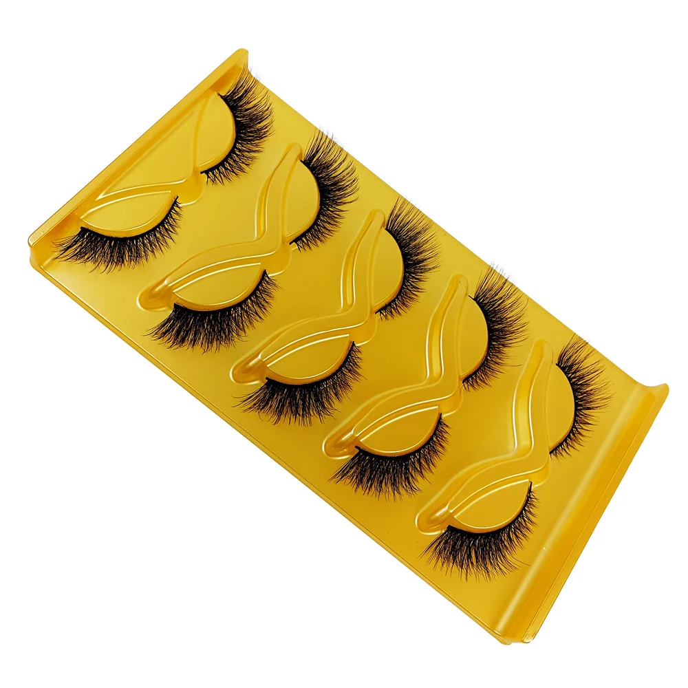 رموش منك صناعية منفوشة ، رموش صناعية مريحة ، إطالة لطرف العين ، تجعيد طويل ، سميك ، كل المطابقة ، 5 أزواج #3