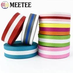 5Meters 32mm Colorful Stripe Polyester Webbing Ribbon Band Outdoor Backpack Bag Strap Belt Tapes DIY Sewing Clothing Accessories