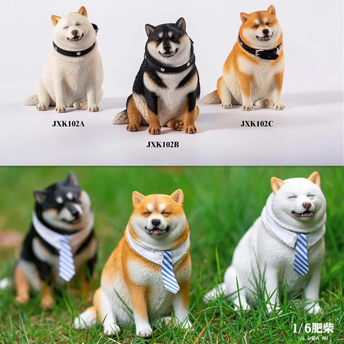 

IN STOCK! JXK 1/6 Fat Shiba Inu Model Animal Cute Healing Dog 2022 New Action Figure Funny Collector Decoration Kids Gift Toy