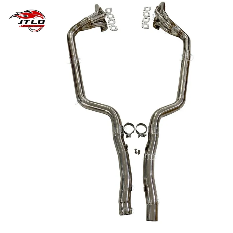 

JTLD 304, выхлопной полированный коллектор из нержавеющей стали с левым рулем для Mercedes-Benz C63 W204 AMG M156, длинная трубка