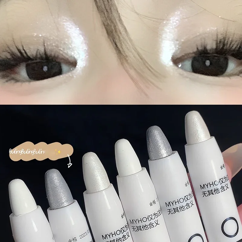 Shiny Glitter Lying Silkworm Pen Highlight Eye Makeup Eyeshadow Eyeliner Pearlescent Pencil Lasting Waterproof Korean Cosmetics