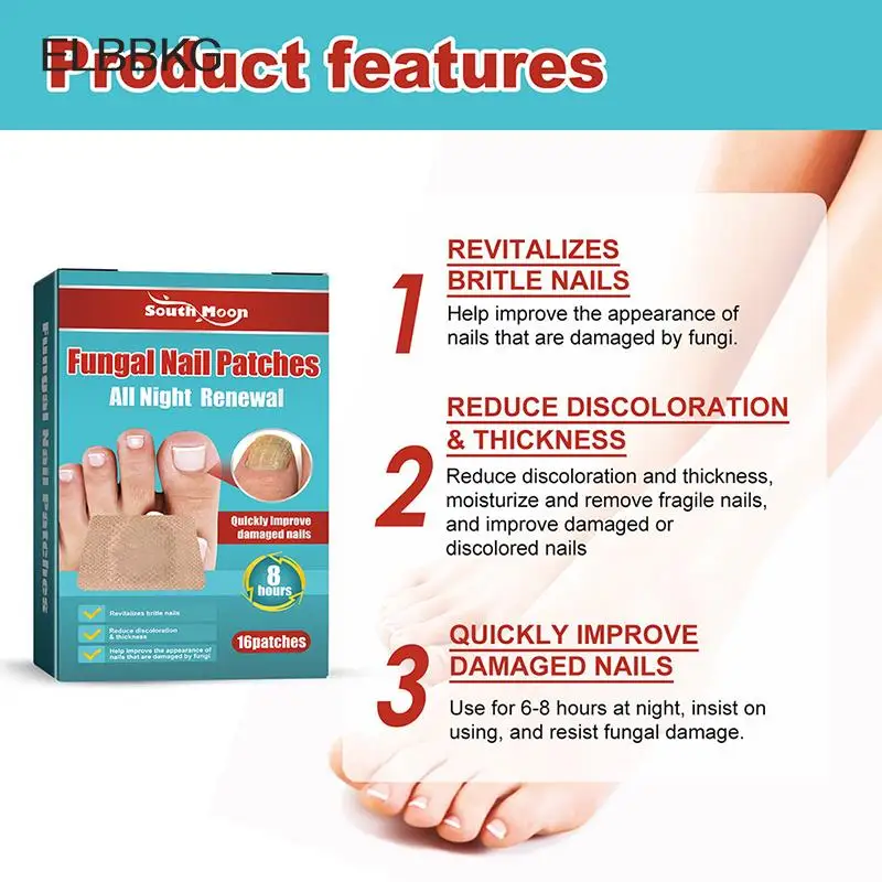 16Pcs/pack Nail Treatment Patch Anti Fungal Nail Correction Stickers Ingrown Toenail Care Paronychia Anti Infection Repair Patch