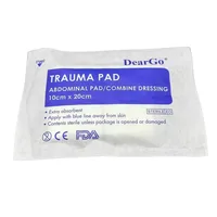 Almohadilla hemostática no tejida para traumatismos, vendaje absorbente de primeros auxilios, Kit de cuidado de quemaduras de gasa para Control de sangrado de emergencia