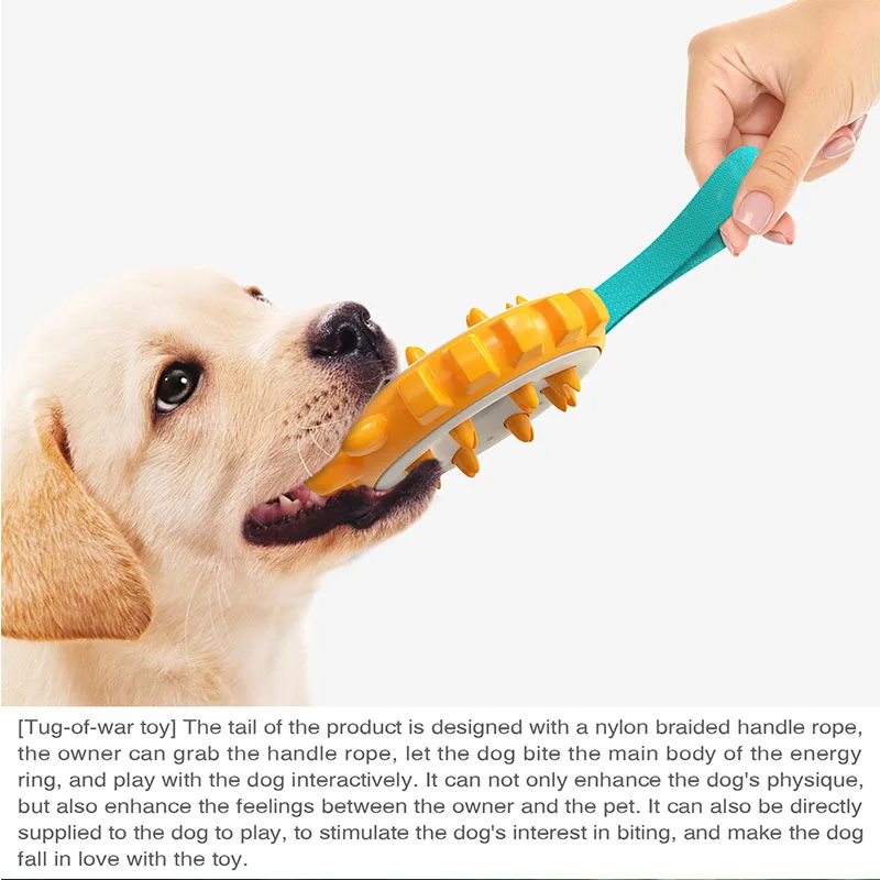 

PARKER Dog teething ball dog toothbrush training interactive ring toy removes calculus keep healthy interactive toys