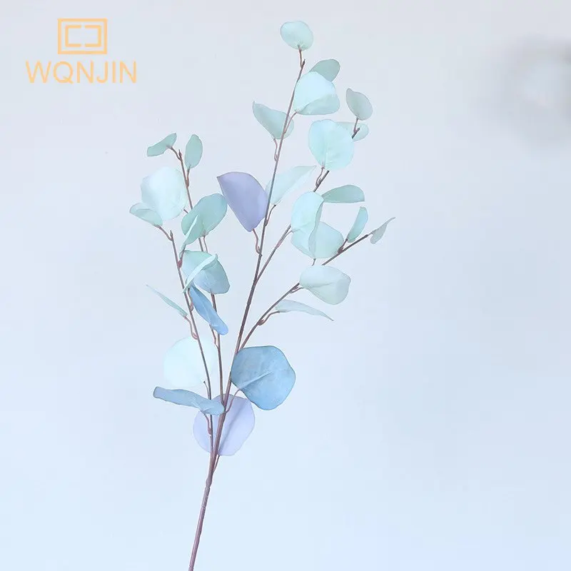 1pc, Hotel hochzeits dekoration Herbst baum blätter künstliche Blumen simulation Eukalyptus apfel blätter – Detail 13